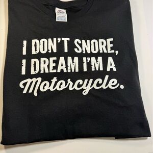 Delta Pro Weight Graphic Tee Mens 2XL‎ Black Excellent Funny Motorcycle Snore